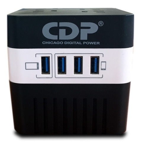 Regulador De Voltaje Cdp Ru-avr 604, 600va / 4 Tomas / 4 Usb