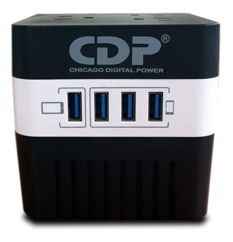 comprar Regulador De Voltaje Cdp Ru-avr 604, 600va \u002F 4 Tomas \u002F 4 Usb
