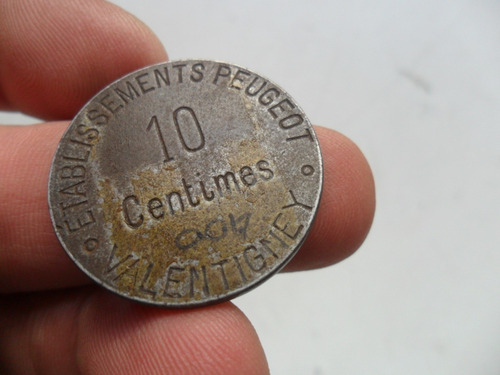 Ficha O Token Peugeot Antiguo 403 404 No Llavero Moneda (Usado)