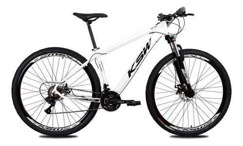 Bicicleta Ksw 29 Xlt Xlt Cambios Shimano 24v Cubo K7 + Trav Cor Branco Tamanho Do Quadro 19