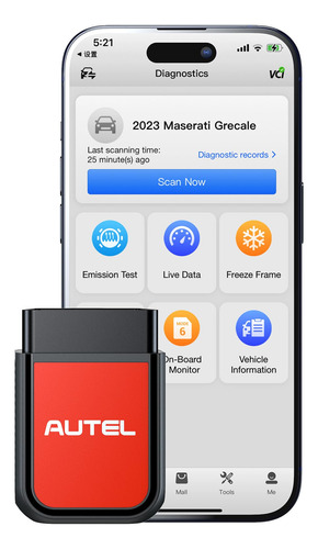 Autel Lector De Codigo Bluetooth Ap2500e Escaner Obd2, Resta