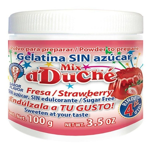 Imagen 3 de 4 de Gelatina Sin Azúcar Mix Duché 100 Gramos