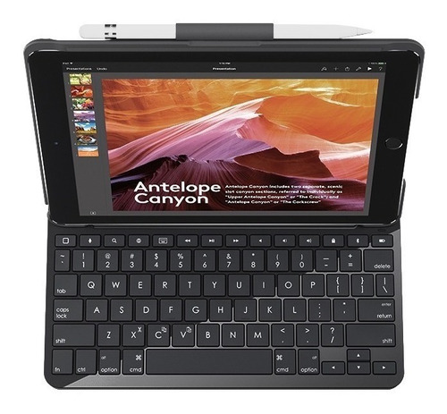 Case Con Teclado Logitech Slim Folio Para iPad 9.7 6ta 2018