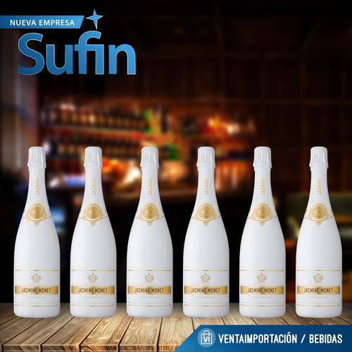 Imagen 2 de 3 de Champagne Jasmine Monet White 750ml Caja X6 Unidades - Sufin