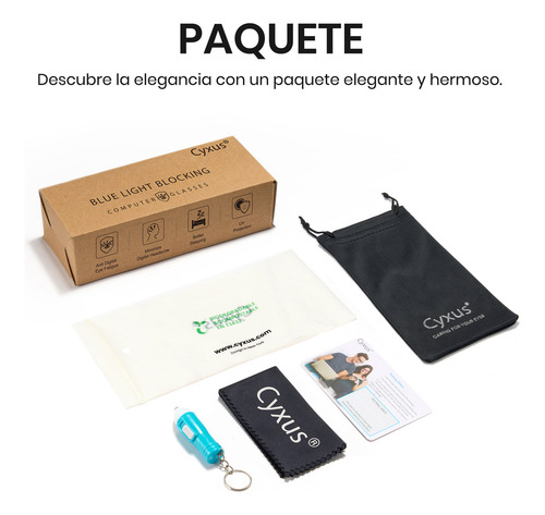 Cyxus Lentes De Luz Azul Para Hombre Y Mujer Fotocromáticas Color Gris