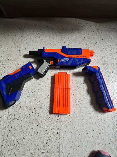 Nerf Delta Trooper - Pistolita De Juguete Azul Y Naranja (Usado)