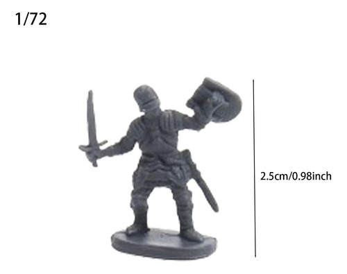 Figura De Acción De Caballero De Castillo Medieval A Gris
