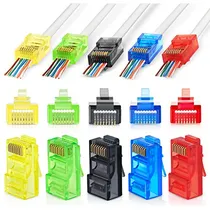 Comprar Conectores De Paso Ems Rj45 Cat6, Colores Surtidos, Paquete