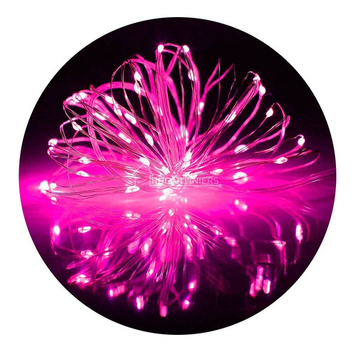 Imagen 1 de 10 de Alambre Luces Led 5 Metros Blanco Cable Hilo Tira Exterior Pilas Navidad