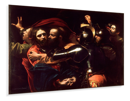 Placa Decorativa Caravaggio Captura De Cristo 96x90
