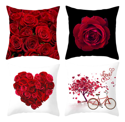 Fundas De Almohada J Pillowcase Para El Día De San Valentín,