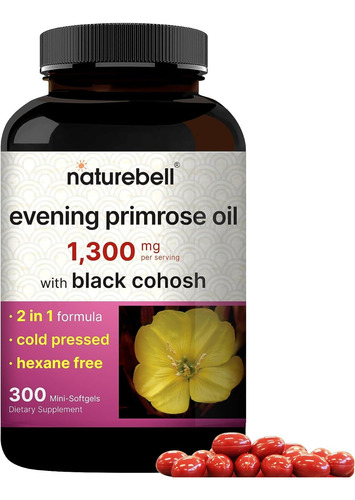 Evening Primrose Oil 1300 Mg 300 Softgels Aceite De Onagra