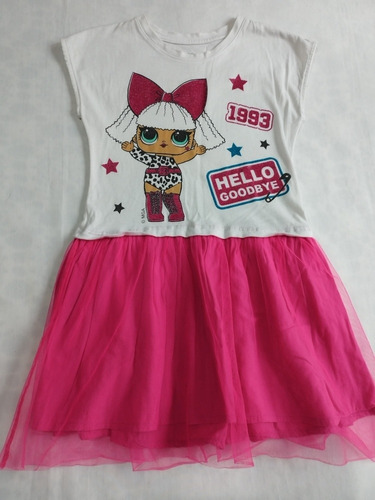 Vestido Para Niña Talla 6 Con Tutu Muñecas Lol Usado