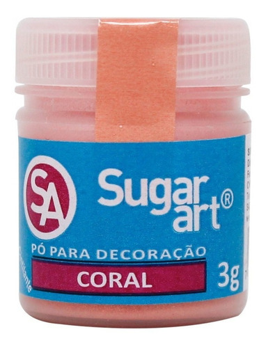 Pó Para Decoração 3g - Coral Sugar Art