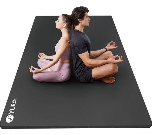 Tapete De Yoga Grande 198cm X 130cm Extra Ancho 15mm Para Ej