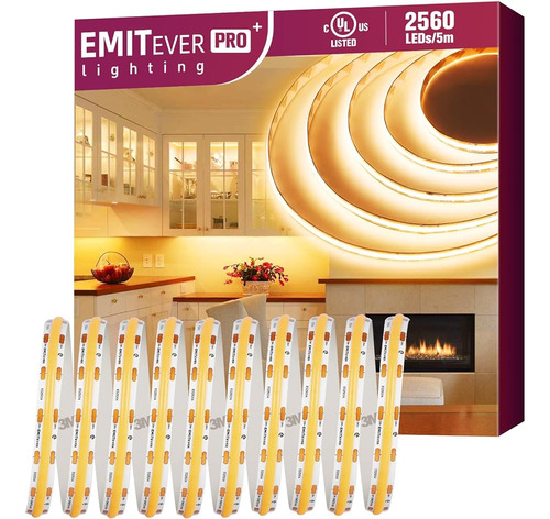 Emitever Cob Led Strip Lights Warm White, 2700k Tape Light P