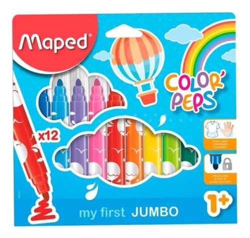 Marcadores Maped Color Peps Jumbo X 12 .. En Magimundo !!!