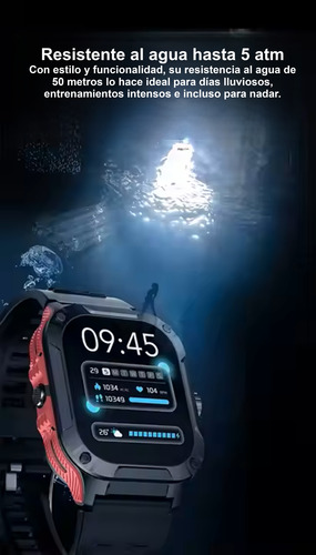 Reloj Smartwatch Lg105 Gps Integrado Amoled Sumergible 5 Atm Negro Deportivo Malla De Silicona Negra Bisel Negro