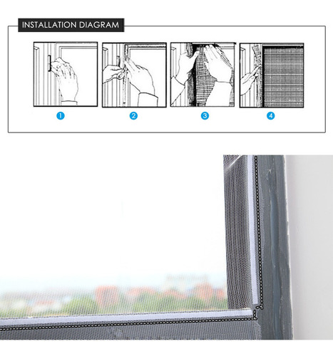 Cortinas Para Ventana, Antimosquitos, Insectos Y Moscas, De