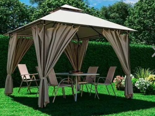 Pérgola Toldo Con Cortinas 3 X 3 Envío A Provincia