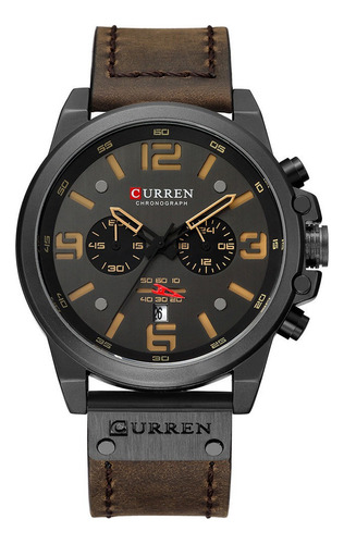 Curren Relojes Deportivos Impermeable Calendario Cuero