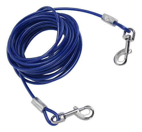Braçadeira Para Cães Cabo De Aço Azul De 6 Mm X 3 Metros