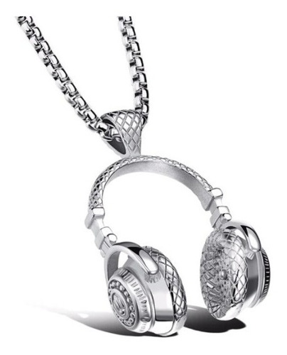 Collar Para Dj Con Auriculares Colgantes Joyería De Música 