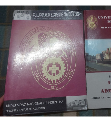 Libro Exámenes De Admisión Uni 2002-1 Y 2002-2 Ocad 