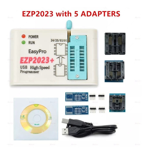 Programador Usb Spi Eeprom, Flash Bios Ezp2023 +5 Adaptador