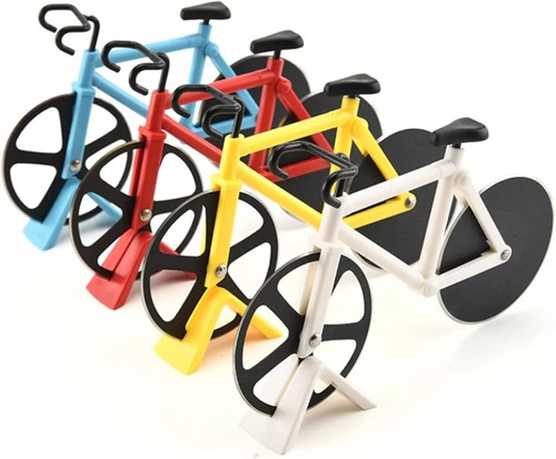 Cortador De Pizza Bicicleta Colores Doble Acero Inoxidable