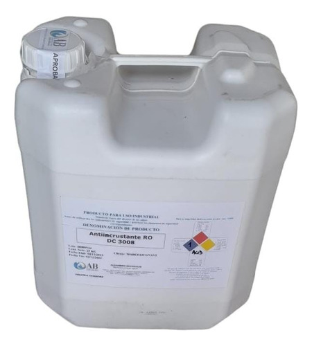 Antiincrustante Para Osmosis Inversa Dc 3008 X 25 Litros.