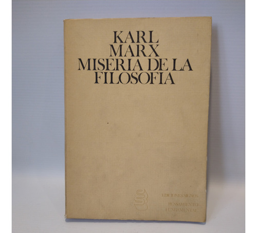 Miseria De La Filosofia Karl Marx Signos