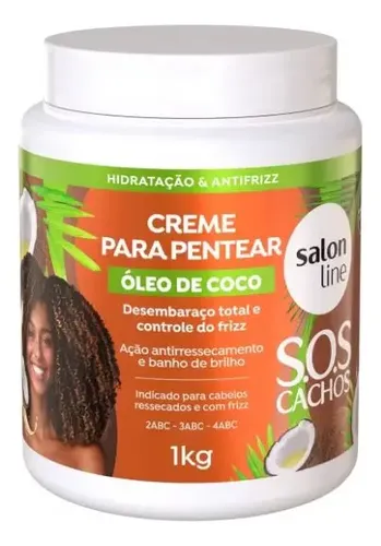 Creme Para Pentear Sos Cachos Coco Tratamento Profundo 1kg