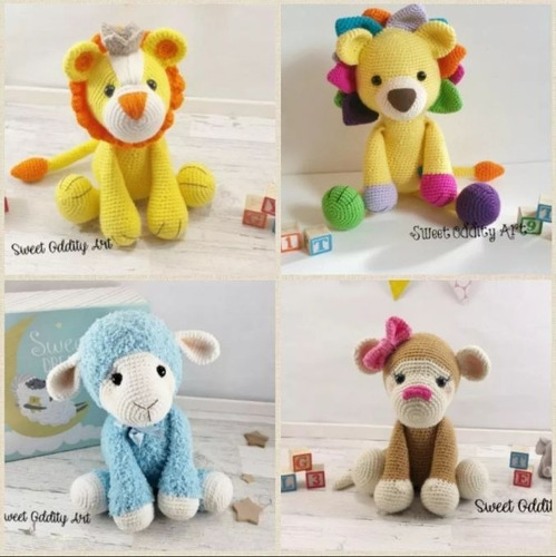 Pack 80 Patrones Animales Amigurumis Muñecos Crochet Ingles