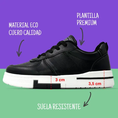 Zapatillas suela negra mujer best sale