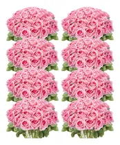 Comprar 120 Rosas Artificiales A Granel, Ramo De Flores Artificiales