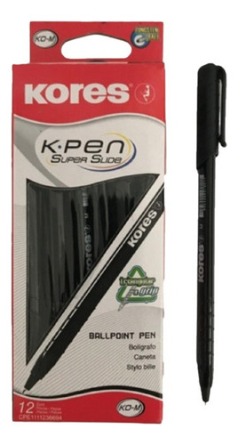 Bolígrafos Kores Negro K0 Y K1 