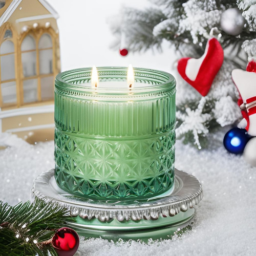 Chloefu Lan Fir & Cedarwood Vela, Velas De Navidad, Vela De