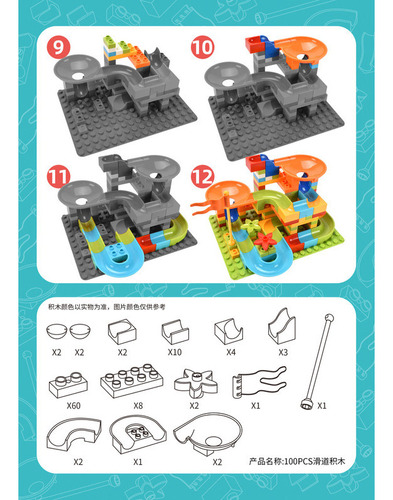 Bloques Construcción Toboganes Niños Juguetes Educativos