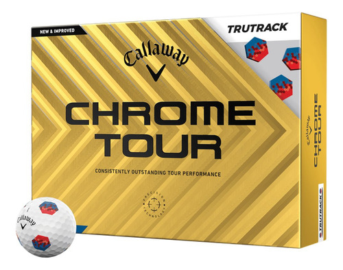 Pelota Golf Callaway Chrome Tour Triple Track - Blue/red Color Blanco