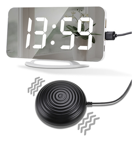 Reloj Despertador Led De Vibración Multifuncional Con Carga