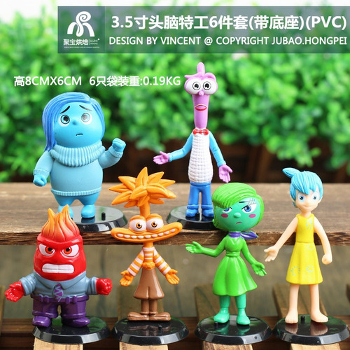 Fe 6 Piezas De Inside Out 2 (con Base), Modelo De Muñeca,