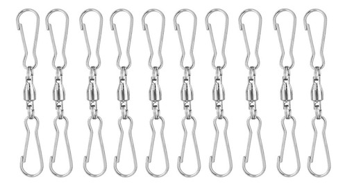 20 Colgadores De Viento Giratorios Con Doble Clip, Prácticos