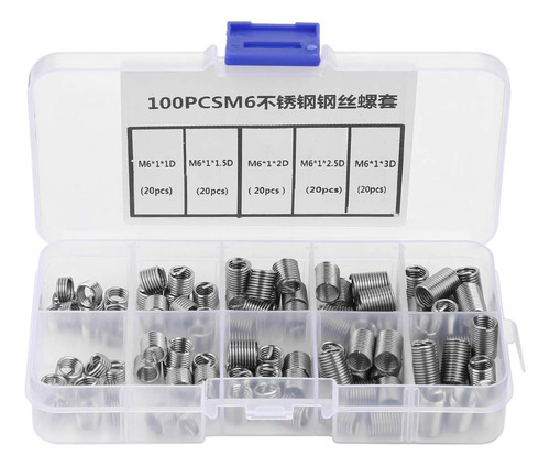 Inserto Roscado Helicoidal M6 100 Pieza Alambre Espiral