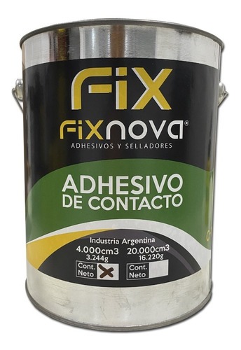 Cemento Contacto Fixnova 4000 Cm3 Enchapado Cuero Carpintero