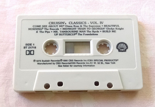 Vol. 4 Cruisin' Classics Tape Cassette Musica 1989 Cbs