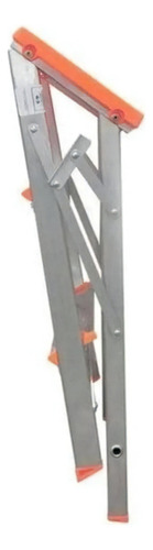 Escada 2 Degraus Banco Banquinho Alumínio Altura 43cm Cor Laranja