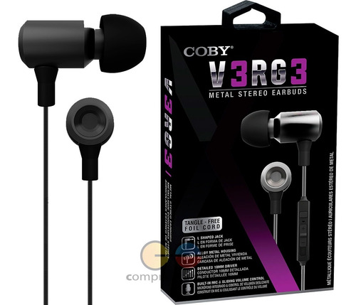 Coby Audífonos Ergonómicos Control De Volumen + Micrófono