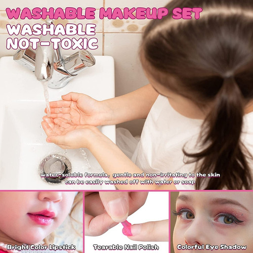Juego De Cosméticos Con Espejo Maquillaje Para Niñas