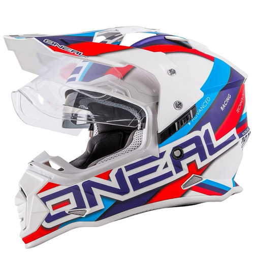 Casco Cross Oneal Serra 2 Doble Visor Y Pinlock Moto Delta